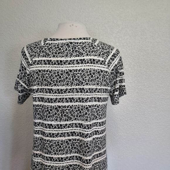 J. Jill Wearever Collection Black & White Paisley Casual Shift Dress Size S - Picture 8 of 11